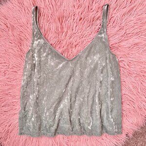 H&M Light Blue Velvet Tank Top